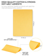 ZEFFFKA 12-Pack Linen Iron-on Patches Fabric Repair Kit for Clothing Shirts Pants Dresses Natural Look Strong Adhesive 12 Colors 30% Linen 70% Cotton 5” x 7”