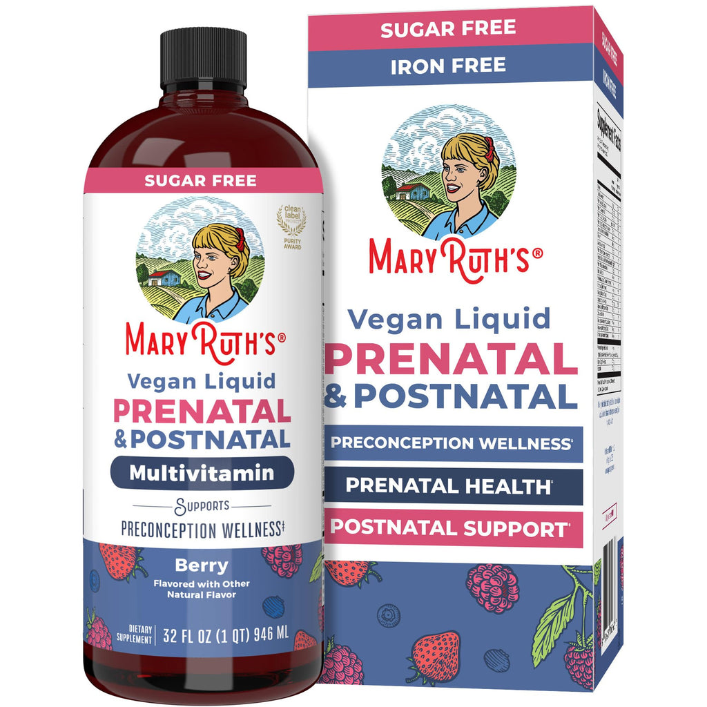 MARYRUTH'S Postnatal & Prenatal Liquid Multivitamin for Women, 16 oz, Vegan | Selenium, Folate, Healthy Fetal Development, Vegan, Non-GMO