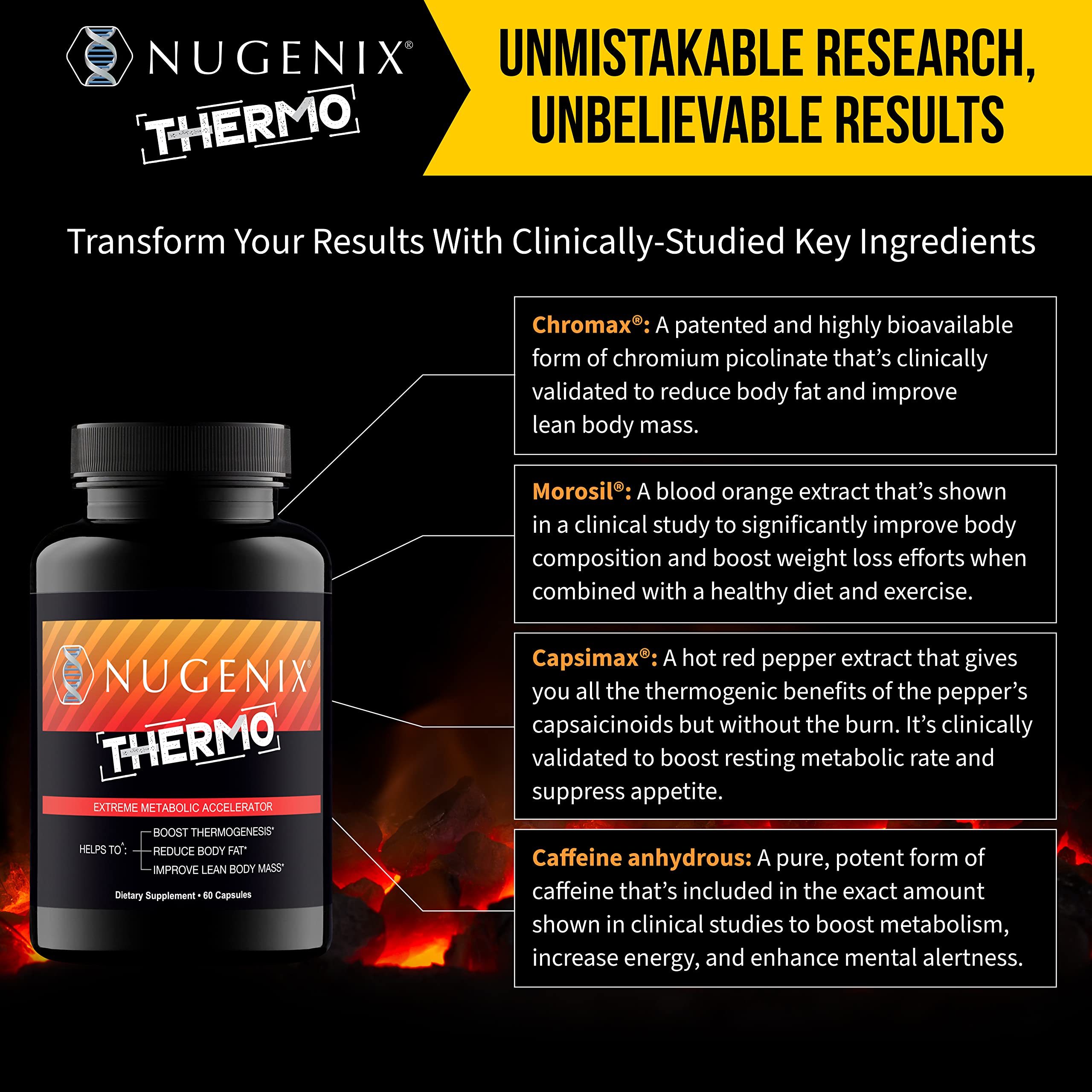 Nugenix Thermo - Thermogenic Fat Burner for Men, 42 Count | Reduce Body Fat, Suppress Appetite, Metabolic Accelerator, Belly Fat