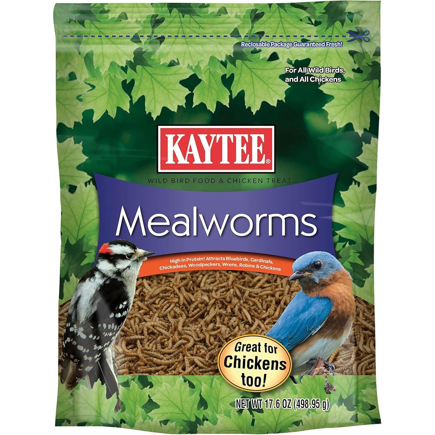 Buy now Kaytee Wild Bird Food Mealworms For Bluebirds, Wrens, Robins, Chickadees, Woodpeckers, Cardinals & Chickens, 3.5 Ounce 1.1 Pound (Pack of 1) at indiglob india