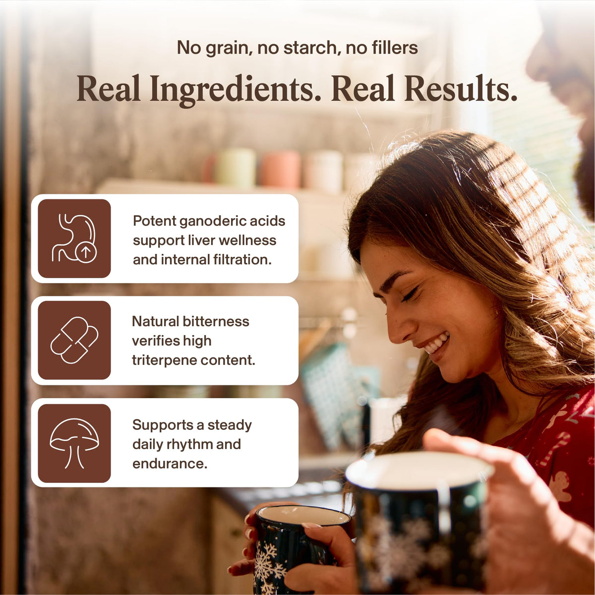 Real Mushrooms Organic Red Reishi Capsules for Wellness, 90ct