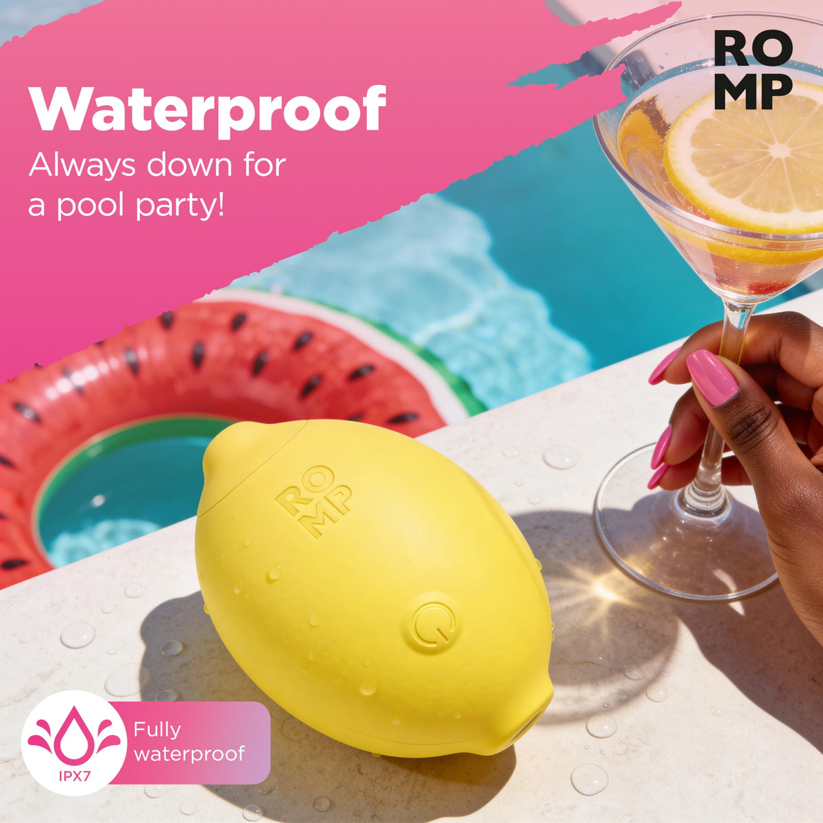 ROMP Lemon Vibrator Womens Sex Toy, 10 Mode Suction Clitoral Massager