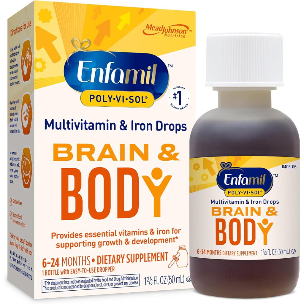 Buy now Enfamil Poly-Vi-Sol with Iron Liquid Multivitamin Drops, Supports Growth & Development*, 50mL Bottle at indiglob india