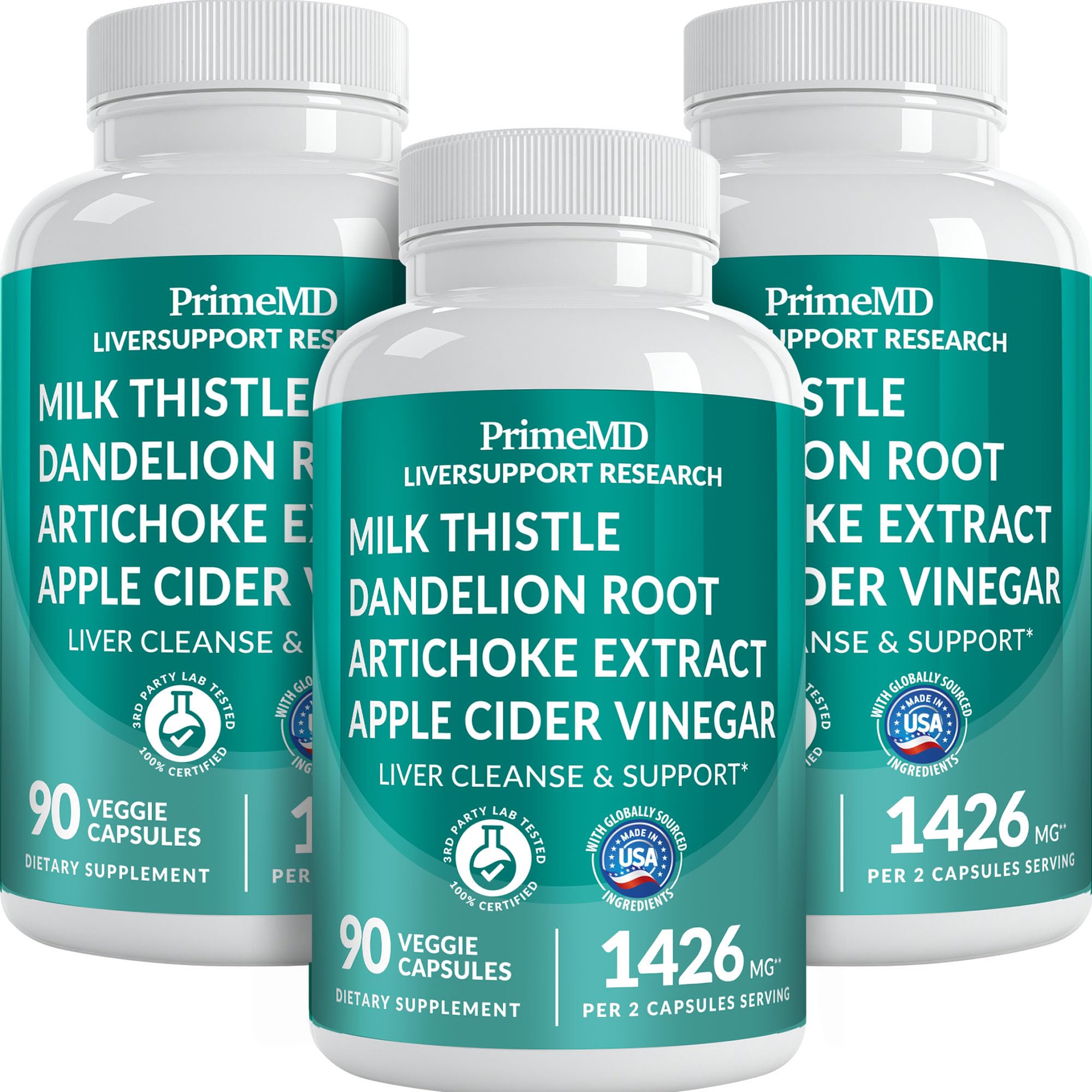 32-in-1 Liver Support Milk Thistle, Artichoke & Beetroot, 90ct | Liver Health and Wellness Support, Milk Thistle, Silymarin, Artichoke Extract and Beetroot, Liver Supplement