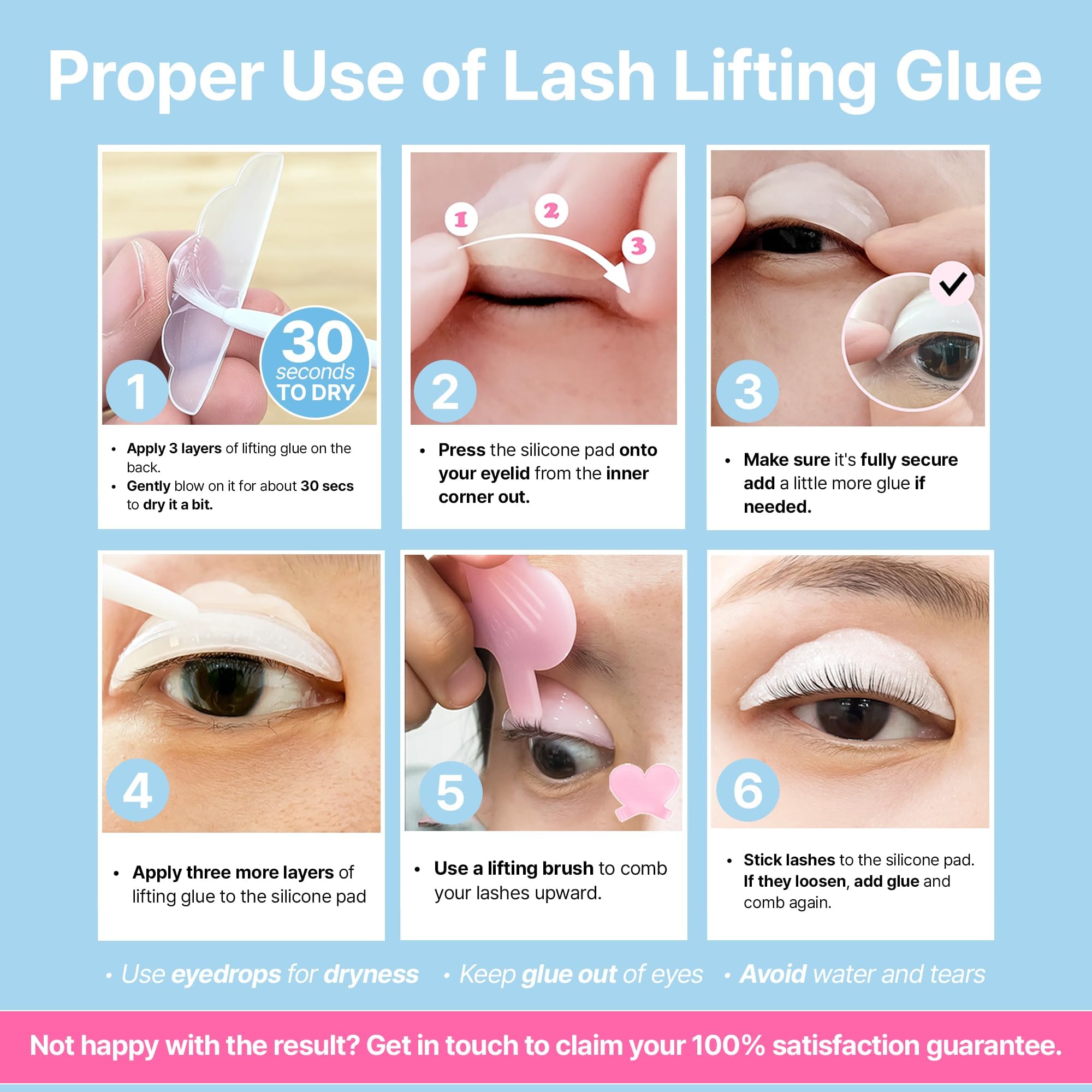 Korean Lash Lift Kit - 5 Sets At Home Eyelash Perm Kit with Upgraded Glue, Eyelash Lift, DIY Lash Perm Easy for Beginner & Professional, Semi Permanent Perming Wave Suitable For Salon & Home