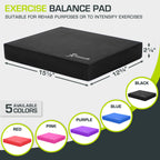 Buy now ProsourceFit Exercise Balance Pad, Non-Slip Cushioned Foam Mat & Knee Pad for Fitness and Stability Training, Yoga, Physical Therapy at indiglob india