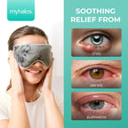 Buy now MyHalosÂ® Eye Mask for Dry Eyes - Steam Warm Compress for Eyes - Remove Styes, Chalazion Therapy Warming and Heating Pad Hot Compress - Moist Heat Mask for Blepharitis & MGD at indiglob india