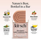 Buy now Kitsch Shea Butter Conditioner Bar Æ’?? Shea Moisture Conditioner for Soft, Hydrated Hair Æ’?? Solid Hair Conditioner for Hair Care Æ’?? Paraben, Sulfate & Silicone-Free, Vegan, Made in USA - 2.7 oz at indiglob india