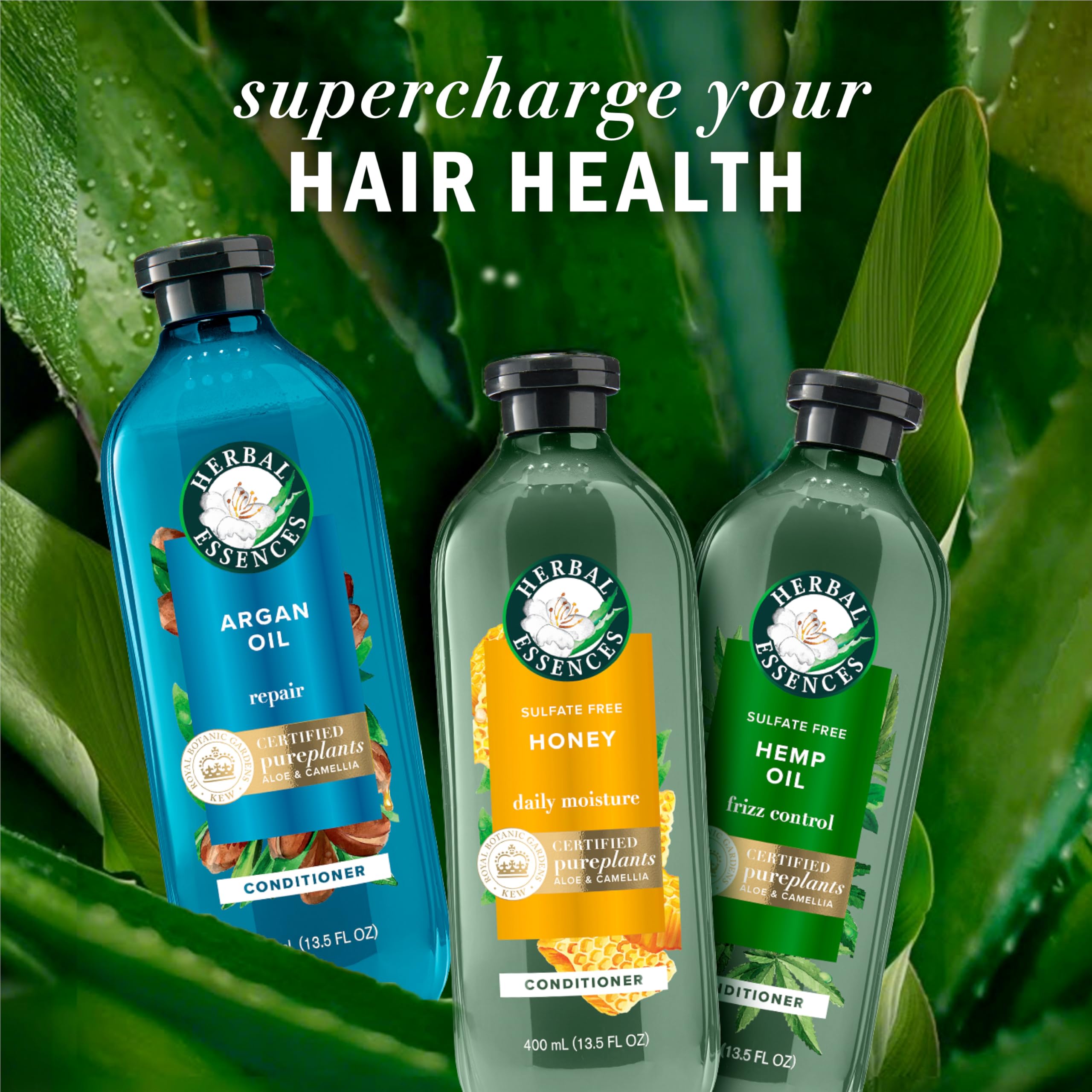 Herbal Essences Argan Oil Repair Shampoo & Conditioner Set, Moisturizes & Smoothes, Paraben-Free, Color-Safe, pH-Balanced, Citrus Scent, 20.2 Fl Oz, 2-Pack