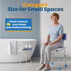Shower Chair for Inside Shower, 400 lbs Adjustable Chair with Back