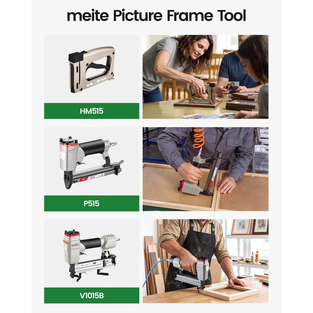 meite Point Driver HM515 Manual Tool with 1000-Count Flexible Point Nails, Picture Framing Tool for DIY Crafts, Frame Point Driver, Picture Frame Stapler/Nailer/Tacker