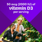 Vitafusion Vitamin D3 Gummies | 50 mcg | 150 Gummy Vitamins | for Adult Women and Men | Berry & Peach Flavor | Gluten-Free Bone and Immune Supplement
