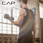 CAP 8 LB Rubber Coated Hex Dumbbell Weight, Rubber Hand Weights for Home Gym Strength Training, Chrome Handle, Pair