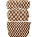 Buy now LYDZTION Makeup Bag Cosmetic Bag for Women,1Pcs Large Capacity Makeup Bags and 1Pcs Pencil Case Makeup Brushes Storage Bag Travel Toiletry Bag Organizer 3pcs brown at indiglob india