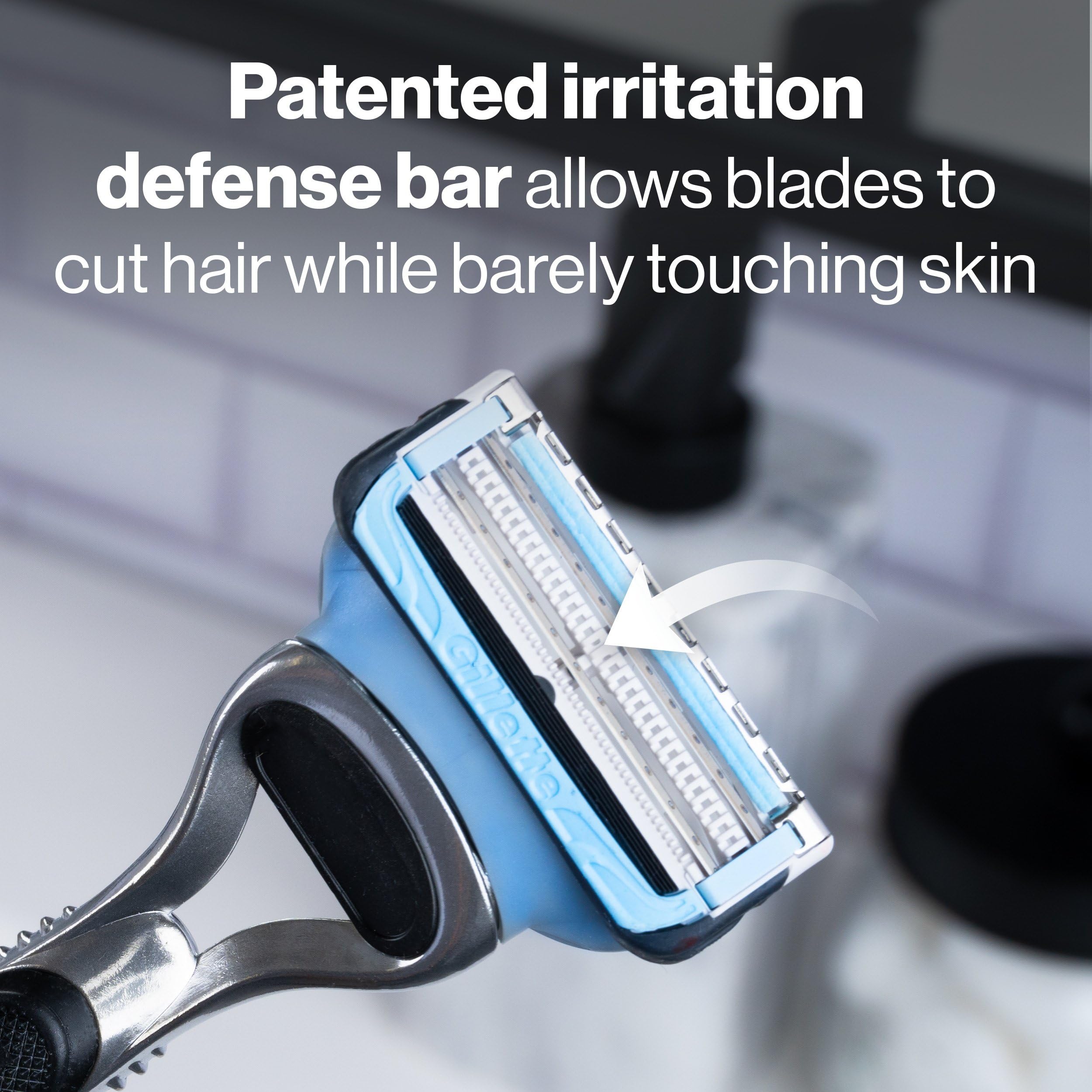 Gillette SkinGuard Razor Blade Refills for Men, 2 Blade Cartridge, SkinGuard for Sensitive Skin, Lubrication, Fits SkinGuard Razor Handles, 8 Count