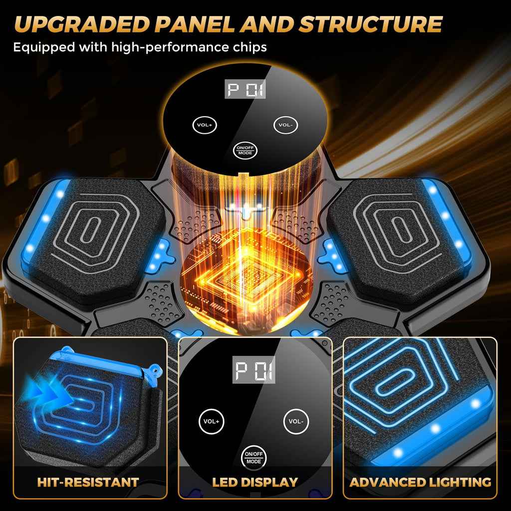 Music Boxing Machine, Wall Mounted Bluetooth Punching Pad with Gloves
