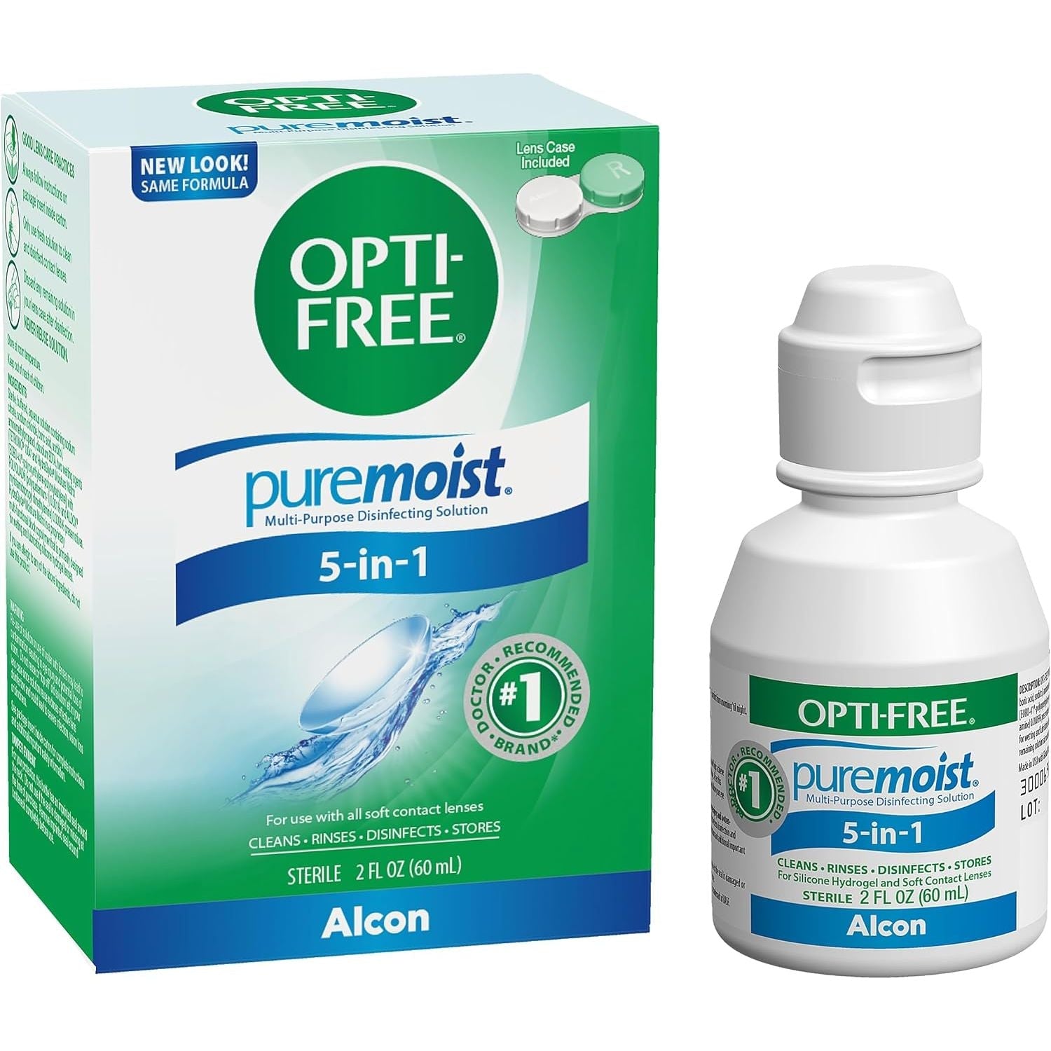Buy now Opti-Free Puremoist Multi-Purpose Contact Lens Cleaning and Disinfecting Solution with Lens Case, 2 Fl Oz (Pack of 1) at indiglob india