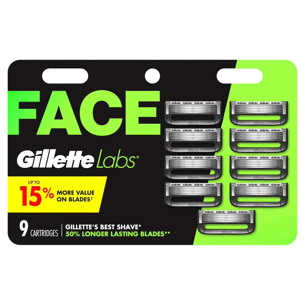 Gillette Labs Razor Blade Refills for Men, 9 count