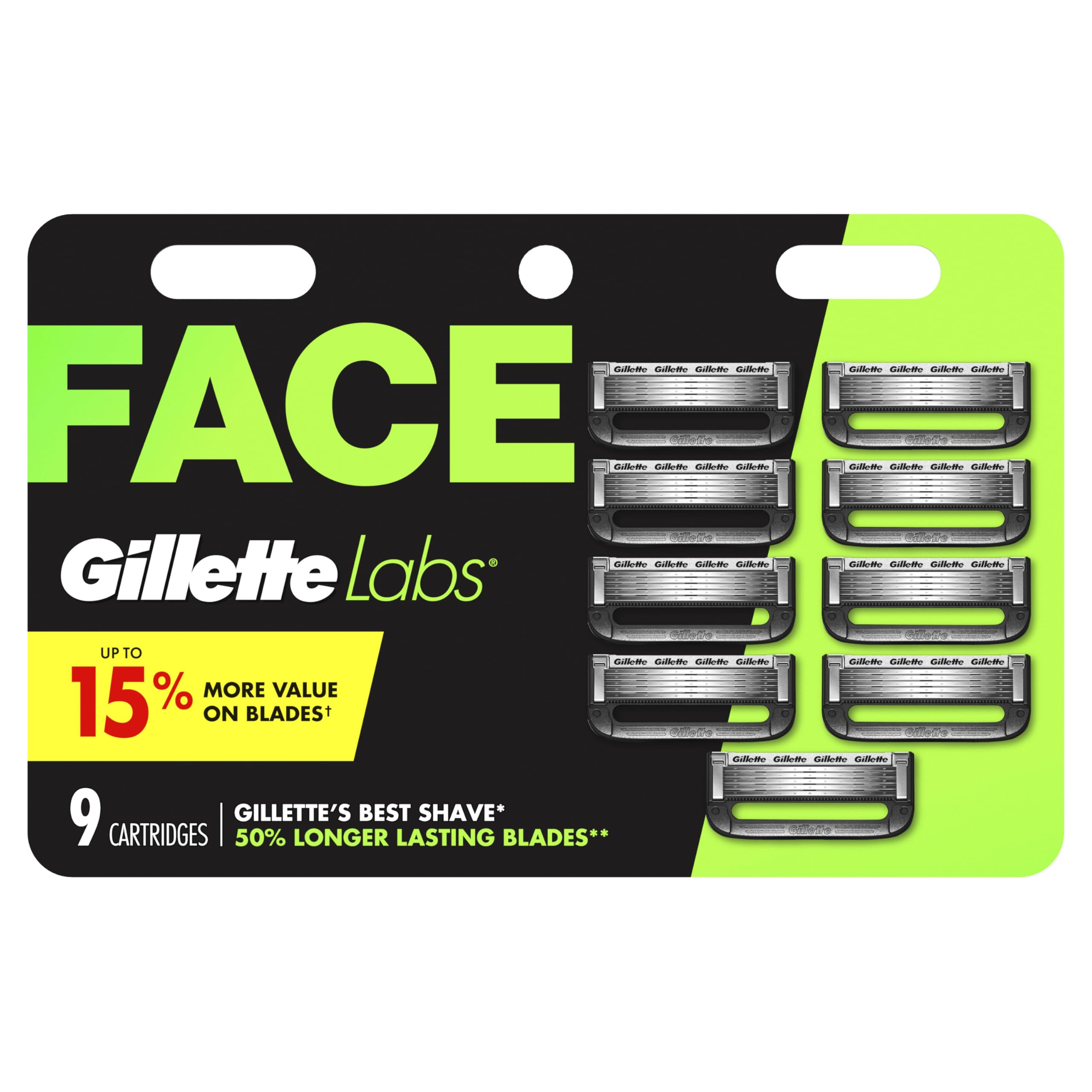 Gillette Labs Razor Blade Refills for Men, 9 count