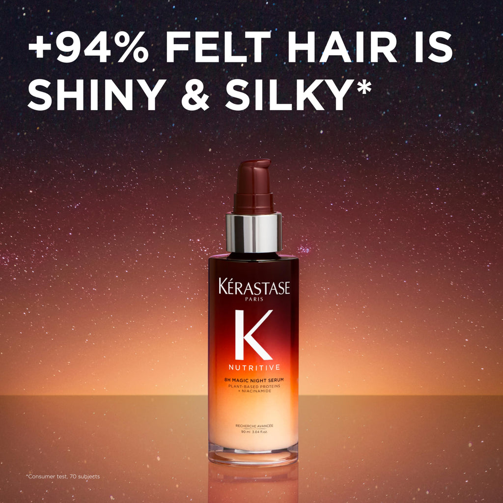 Kerastase Nutritive 8H Magic Night Serum - Overnight Treatment for Dry Hair, Enhances Shine, Nourishes and Reduces Frizz, With Plant-Based Proteins, For All Hair Types