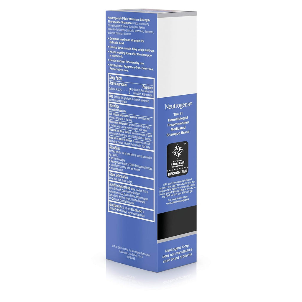 Buy now Neutrogena T/Sal Therapeutic Shampoo, Scalp Build-Up Control 4.5 oz, 130 fl oz at indiglob india