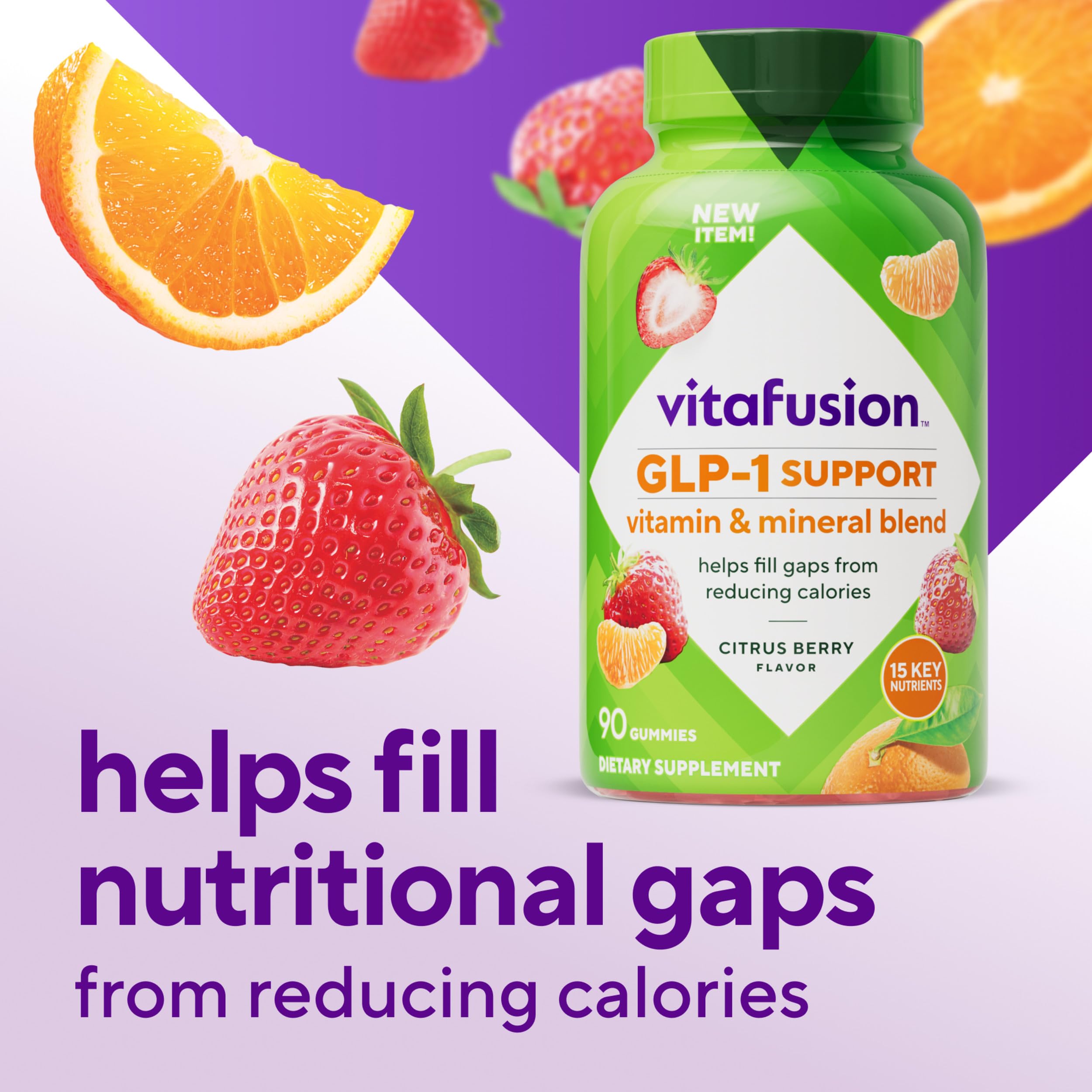 Vitafusion GLP1 Gummy Supplement | 90 Multivitamin Gummies