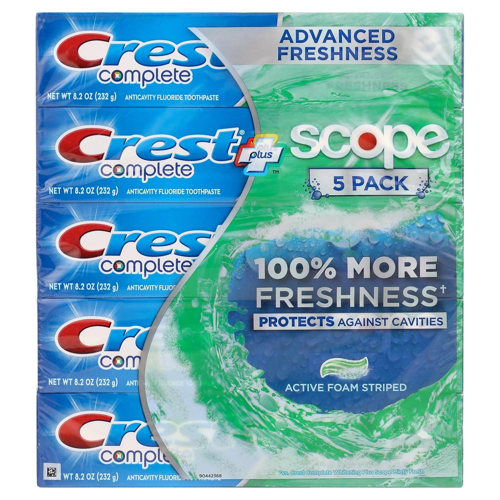 Crest Complete Advanced Flavoridetoothpaste 5 Pack 8.2 Oz Net Wt 41 Oz