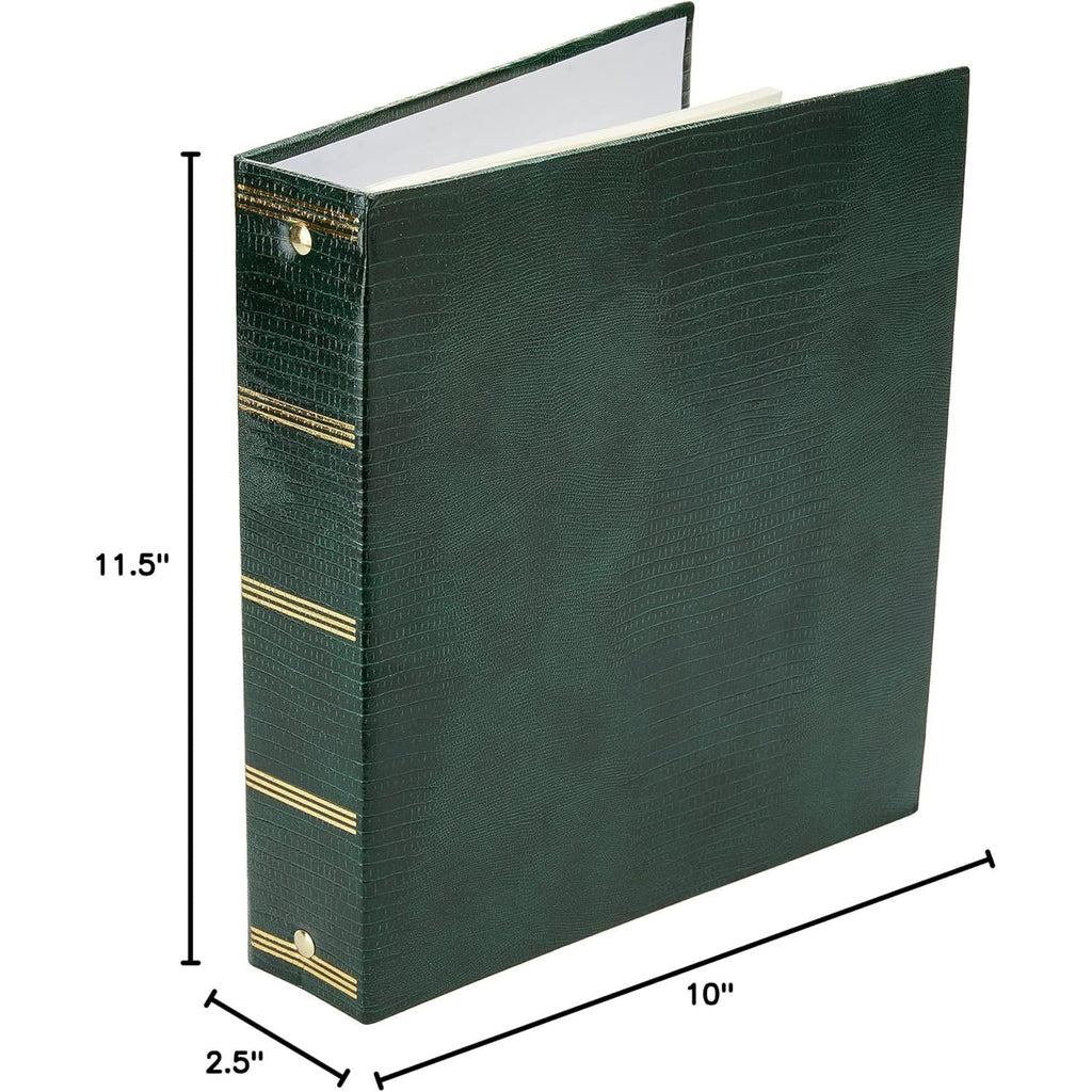 Buy now Magnetic Self-Stick 3-Ring Photo Album 100 Pages (50 Sheets), Hunter Green at indiglob india