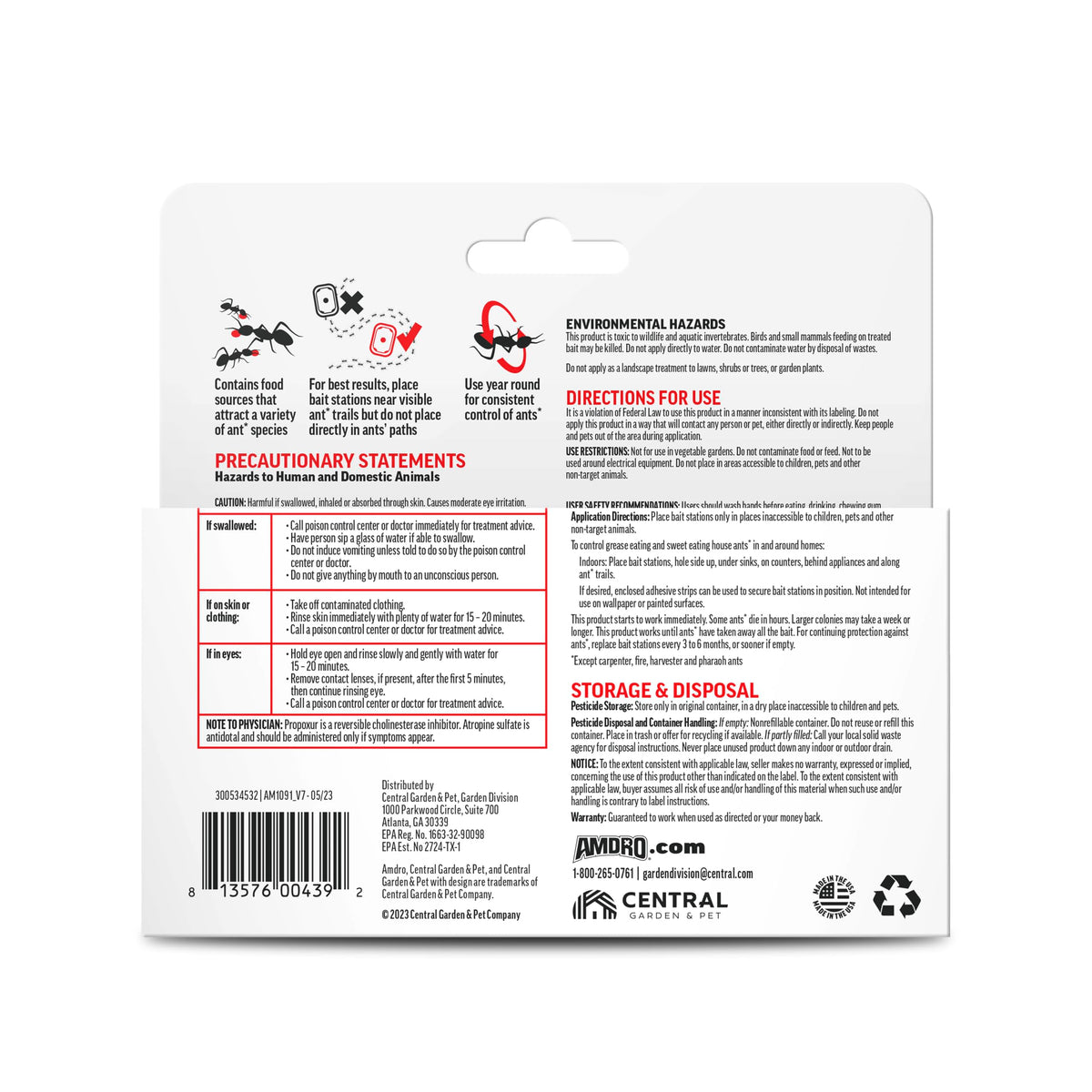 Amdro Ant Killer Bait Stations, 4 PK