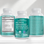 32-in-1 Liver Support Milk Thistle, Artichoke & Beetroot, 90ct | Liver Health and Wellness Support, Milk Thistle, Silymarin, Artichoke Extract and Beetroot, Liver Supplement