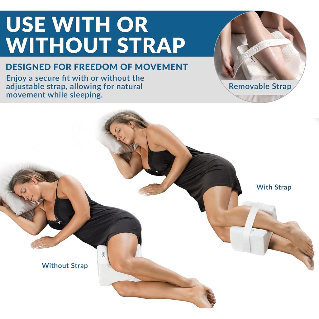 Buy now ComfiLife Orthopedic Knee and Leg Pillow for Side Sleepers Sleeping - 100% Polyurethane Foam for Back Pain, Hip Pain Relief at indiglob india