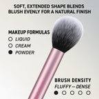 Real Techniques 6 Piece Everyday Essentials Makeup Brush Set, Includes 4 Brushes & 2 Makeup Sponges for Foundation, Blush, Bronzer, Contour, Eyeshadow & Powder, Travel Gift Set, Cruelty-Free & Vegan