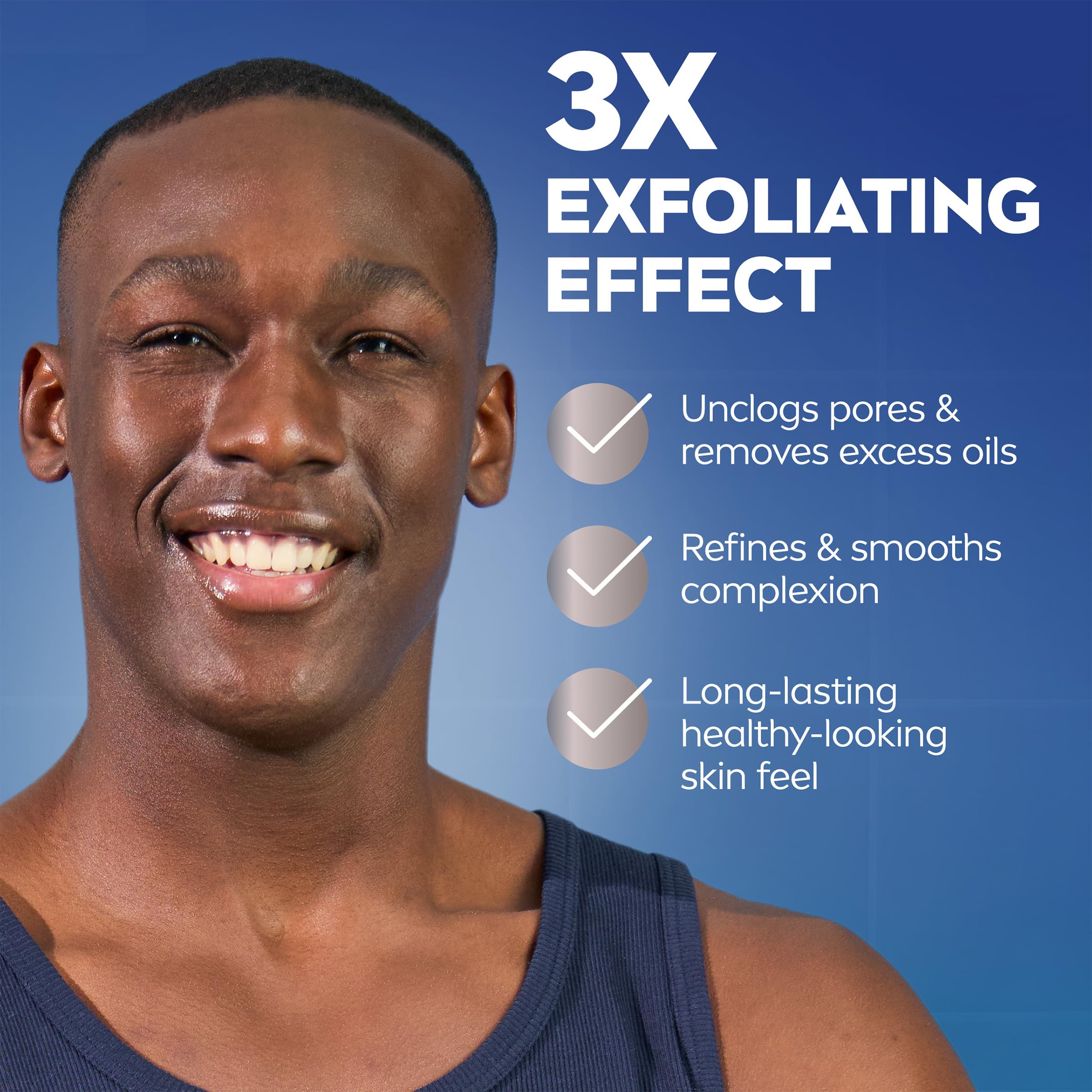 NIVEA MEN Maximum Hydration Face Scrub, Multipack, 3 x 4.4 OZ