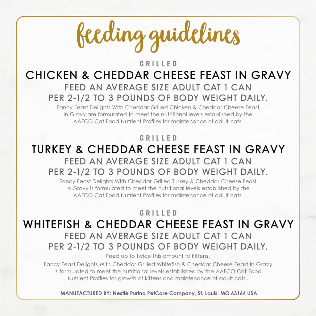 Purina Fancy Feast Delights with Cheddar Wet Cat Food, 3 oz cans, 24-Pack
