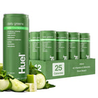 Huel Daily Greens Ready-to-Drink | Superfood Super Greens | 4g Fiber | Blueberry Lemon Thyme | 12 fl oz - 12 Pack | 42 Vitamins, Minerals, and Superfoods | Adaptogens, Antioxidants, & Probiotics
