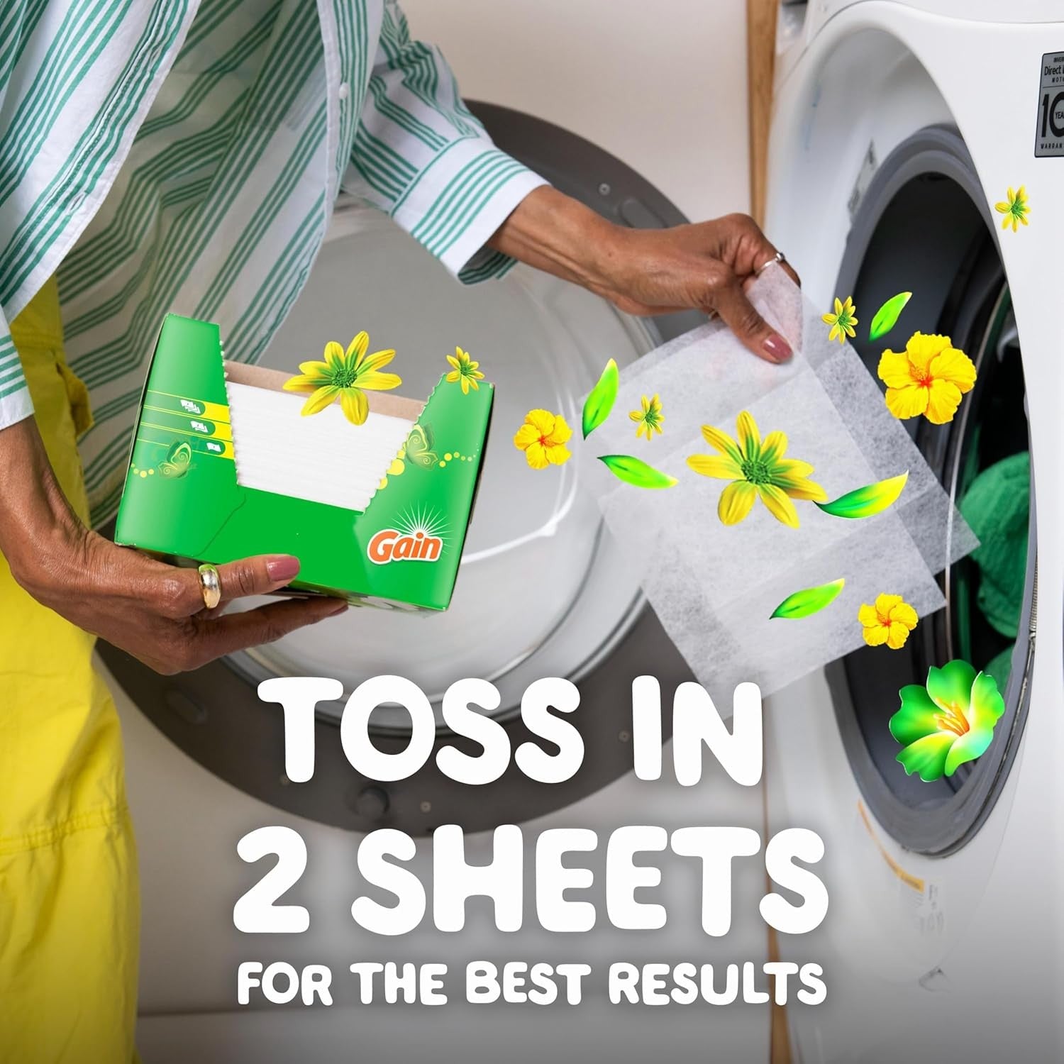 Buy now Gain Dryer Sheets Plus Wrinkle Release, Original Scent, 240 Count, Fights Static With a Touch of Scent, Laundry Sheets at indiglob india