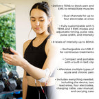 TENS 7000 Rechargeable Tens Unit Muscle Stimulator, EMS Muscle Stimulator, Back Pain Relief, 4 Electrodes/Unit Pads, Period Pain Simulator, Muscle Recovery & Growth, Stim Machine, Electrotherapy