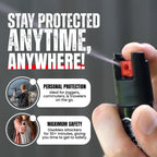 Police Magnum Compact Pepper Spray for Personal Safety - Maximum Heat Strength OC - Small, Discreet Carry Canister - Made in the USA-3 Pack 3/4oz TL