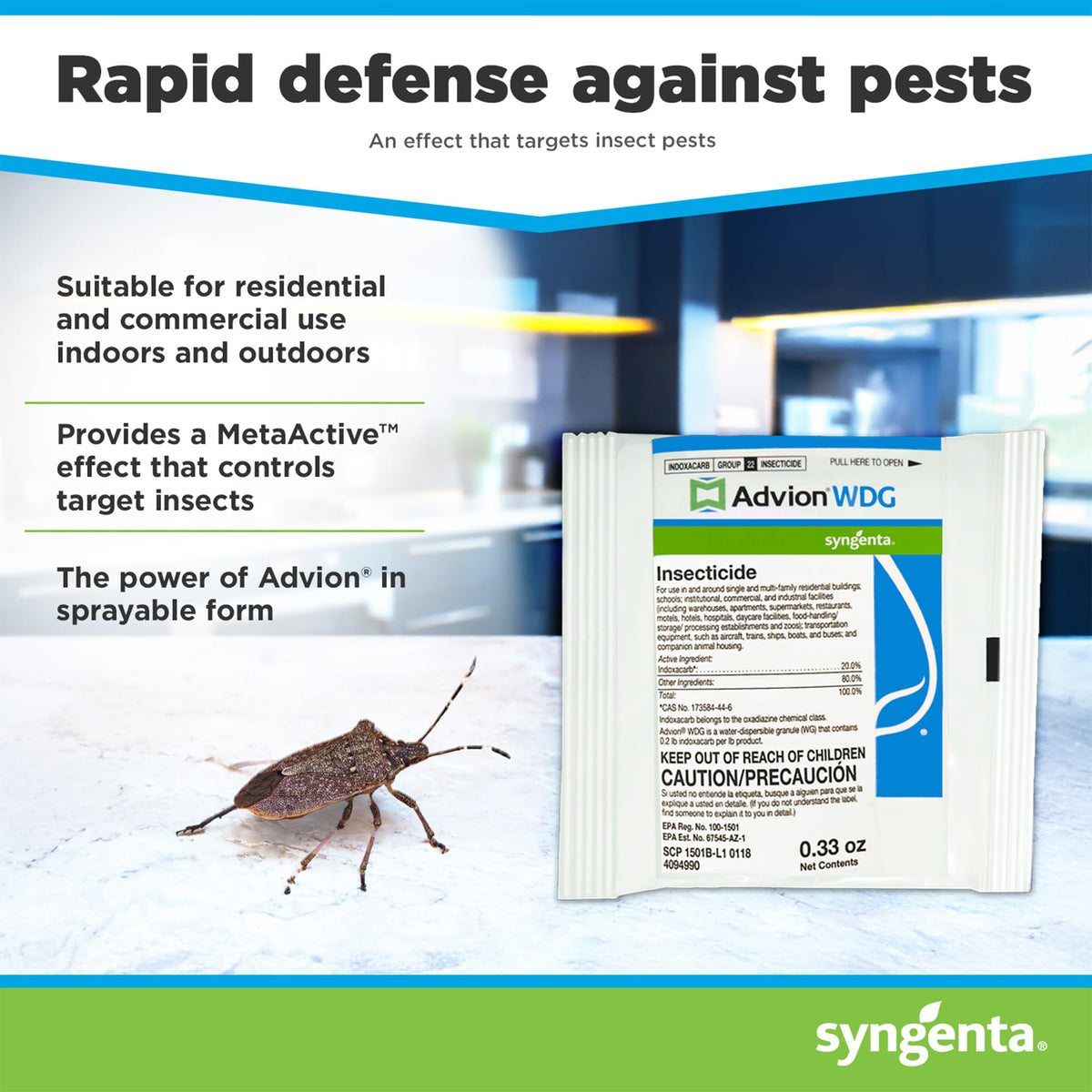 Syngenta - Advion WDG Insecticide - 0.33 oz Packet