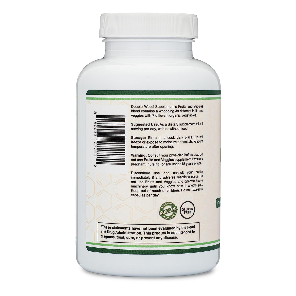 Fruits & Veggies Capsules, 49 Whole-Food Blend, Energy & Digestion, 180 Ct