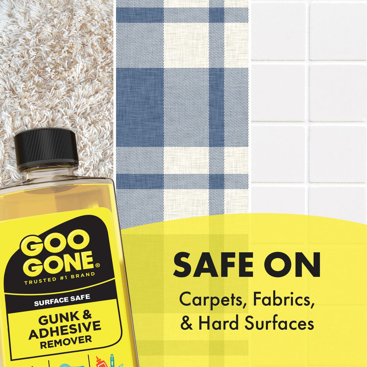 Goo Gone Gunk and Adhesive Remover - Safely and Easily Removes Stickers, Tape Residue, Decals, Grease, Chewing Gum, Crayons and Glue from Surfaces - Trusted Formula for Quick and Easy Removal
