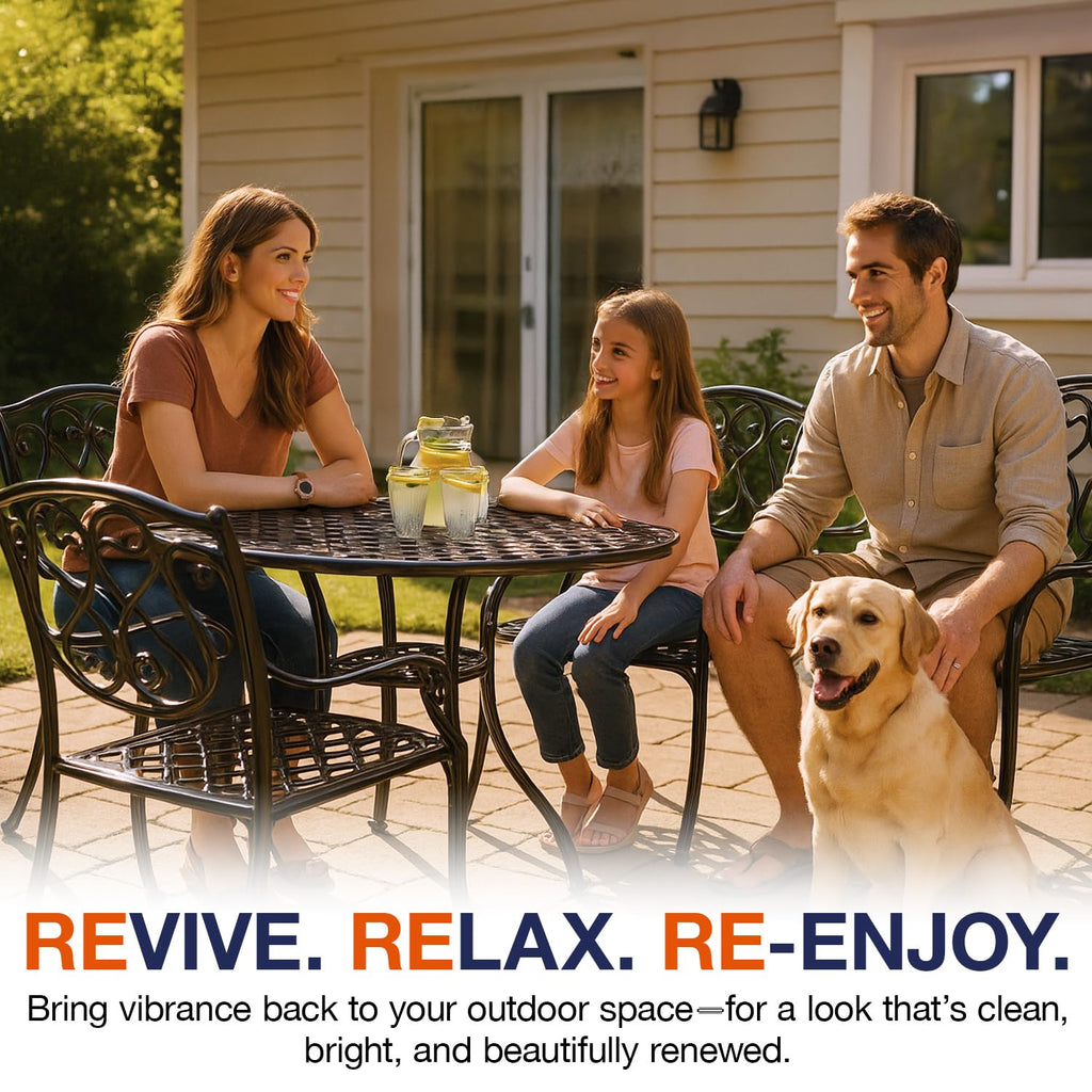 Aluminum Cleaner & Restorer Brightens Patio Furniture, Wrought Iron & Metal