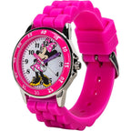 Buy now Minnie Mouse Time Teacher Watch for Girls - Analog Time Learning with Easy-to-Read Numbers and Comfortable Silicone Band at indiglob india