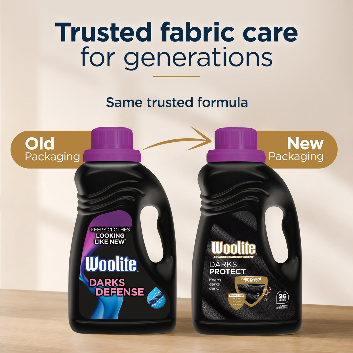 Woolite Darks Defense Liquid Laundry Detergent, 33 Loads, 50 Fl Oz, Regular & HE Washers, Packaging May Vary
