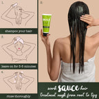 SAUCE Deep Conditioning Hair Mask, Guacamole Whip, 3.4 Fl Oz | Frizz Control for Dry, Damaged Hair, With Avocado, Honey, Monoi & Argan Oil, All Hair Types, Paraben & Sulfate-Free
