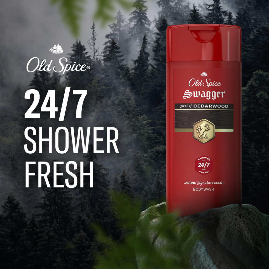 Old Spice Aluminum Free Deodorant for Men, 24/7 Odor Protection, 24/7 Freshness & Lasting Scent, Bearglove Scent, 3.0 oz with Travel Size Swagger Body Wash (Pack of 4)