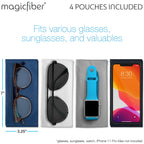 MagicFiber Soft Microfiber Glasses & Sunglasses Pouch Case, Eyeglass Bag