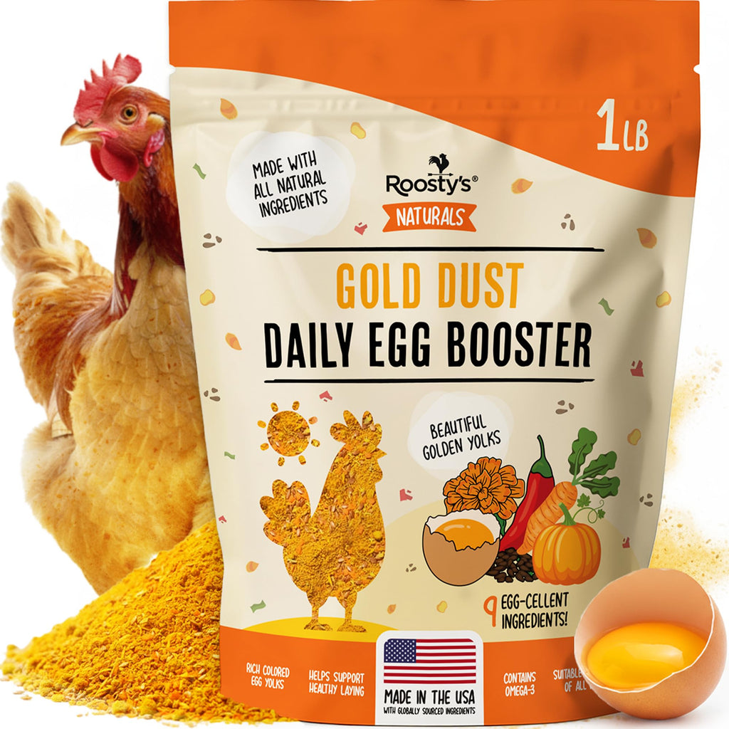 Roosty's Gold Dust Daily Egg Booster Chicken Supplement, 16oz