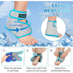 Buy now Ankle Ice Pack Wrap for Injuries Reusable, Hot Cold Compression Therapy, Foot Ice Pack with 2 Cold Gel Packs for Relief Sports Injury,Sprained Ankles and Heels,Plantar Fasciitis,Achilles Tendonitis at indiglob india