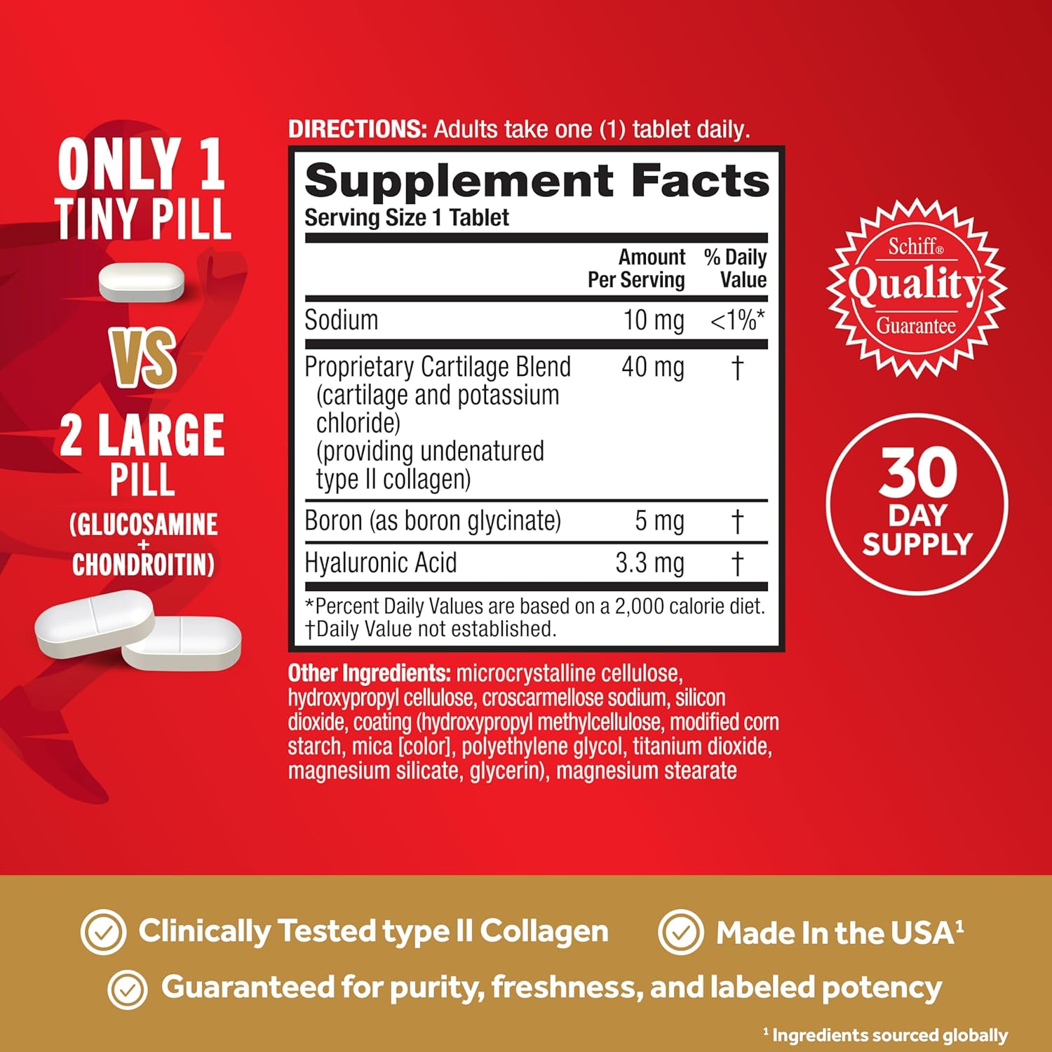 Buy now Move Free Ultra Triple Action Joint Support Supplement - Type II Collagen Boron & Hyaluronic Acid - Supports Joint Comfort, Cartiliage & Bones in 1 Tiny Pill Per Day, 30 Tablets (30 servings)* at indiglob india